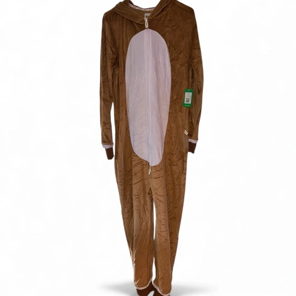 Reindeer Rudolph antler Onesie jumpsuit Christmas Holiday costume Holiday
